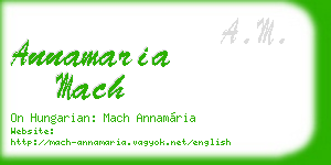annamaria mach business card